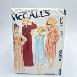 McCall's Sewing Pattern 6378 Misses Medium Nightgown  Robe Uncut Factory Folded